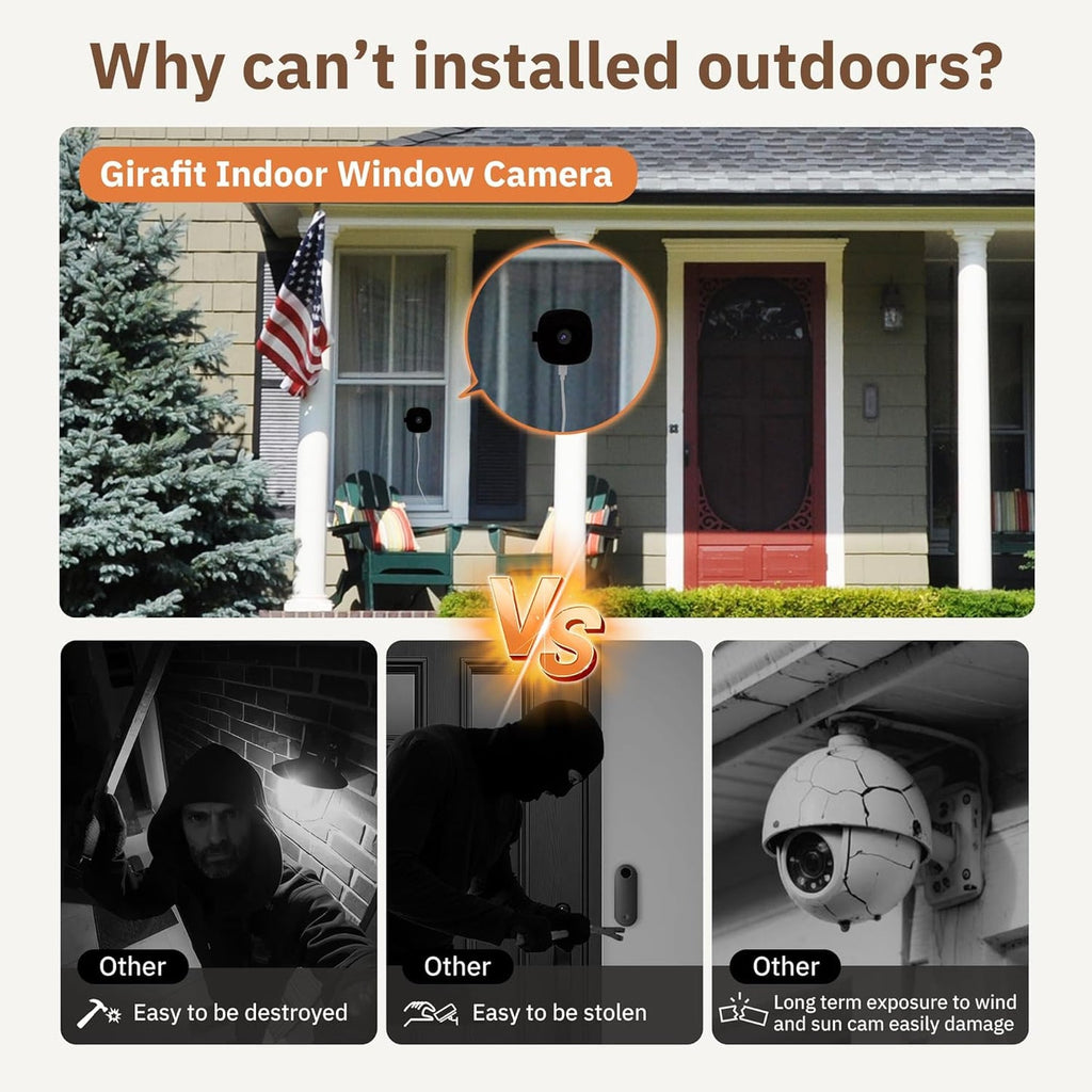 3MP 2K Window Camera,2.4GHz& 5GHz wiFiIndoor Cameras