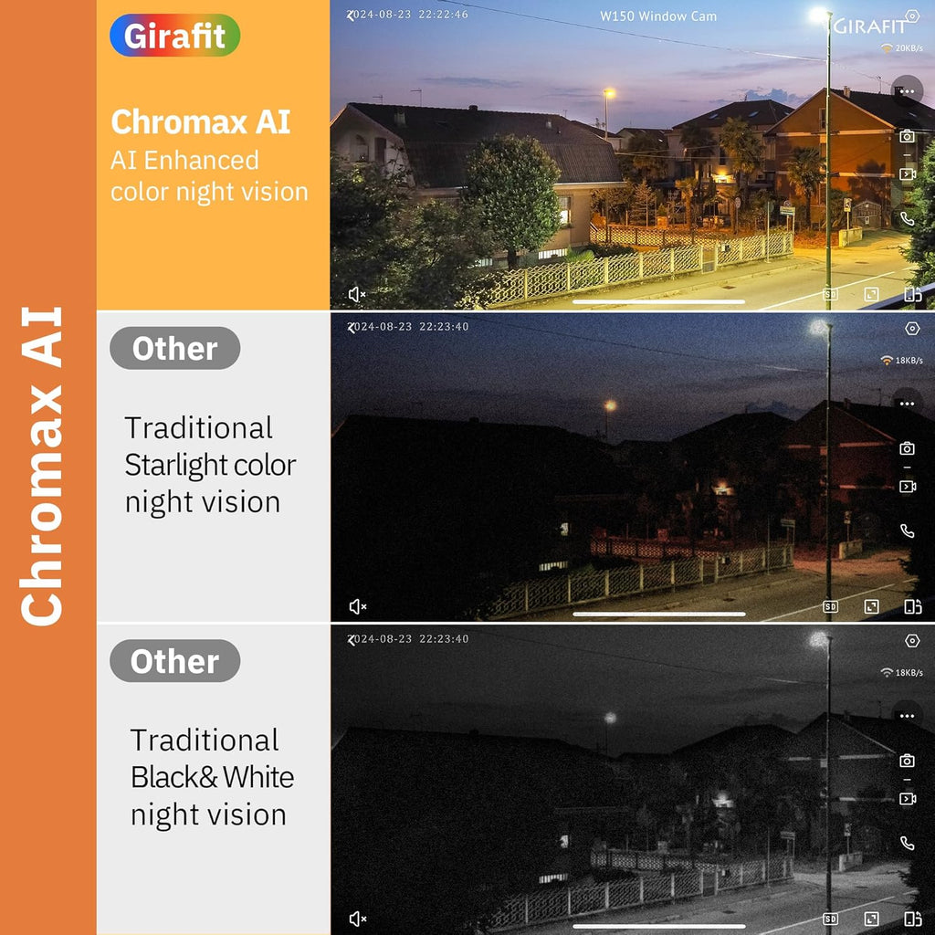 3MP 2K Window Camera,2.4GHz& 5GHz wiFiIndoor Cameras