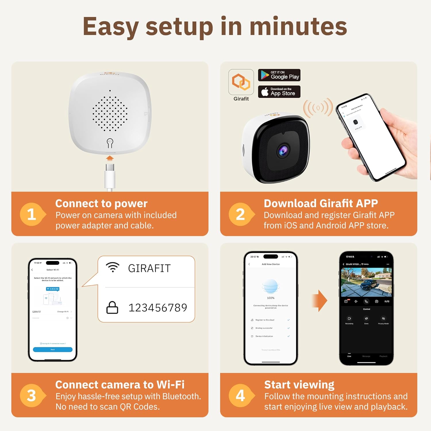 3MP 2K Window Camera,2.4GHz& 5GHz wiFiIndoor Cameras