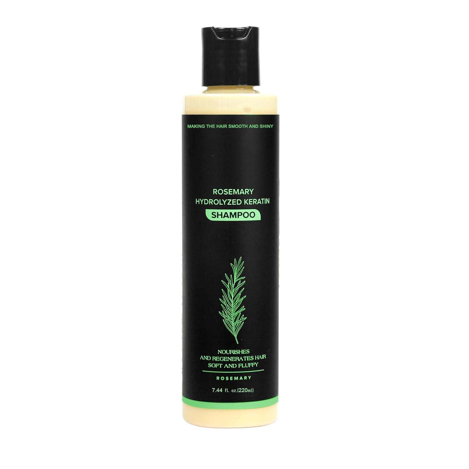 Organic Rosemary Hair Growth Shampoo with Hydrolyzed Keratin for Thinning Hair & Breakage 7.4 oz