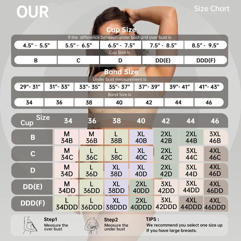 Plus Size Wireless Jelly Bra - Full Coverage Seamless T-Shirt Bra with Push Up Support