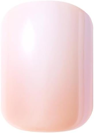 Short Round Press-On Nails - Milky Pink Blush | Salon-Quality & Reusable Fake Nails Kit with 12 Sizes