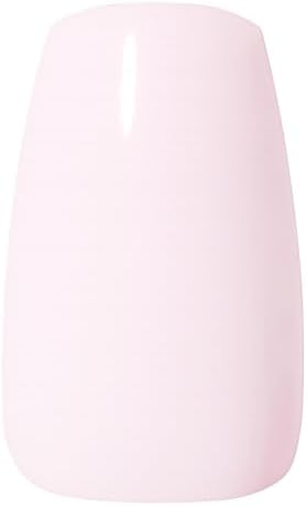 Short Round Press-On Nails - Milky Pink Blush | Salon-Quality & Reusable Fake Nails Kit with 12 Sizes