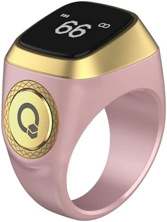 Smart Digital Prayer Ring with Tasbih Counter, Azan Alarm & OLED Display