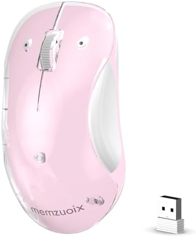Aesthetic Wireless Mouse with Customizable Covers & LED Mood Lighting - Rechargeable Ergonomic Design, 1200 DPI