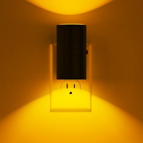 Dimmable LED Night Light with Dusk-to-Dawn Sensor, Adjustable Brightness, Soft White 3000K, 2-Pack