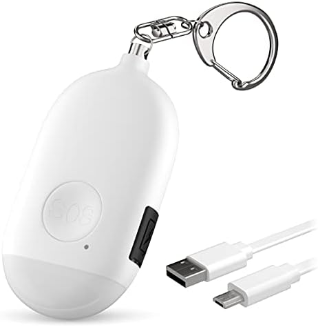 Rechargeable Personal Alarm Keychain - 130dB Siren, LED Light, 3-Pack for Safety