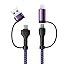 4 in 1 Fast Charging Cable 60W 6FT Apple MFi Certified USB C to Lightning Cable Nylon Braided USB A/C to C/Lightning Multi iPhone Charger Cord for iPhone 17 16 15 14 13 Pro/iPad/Samsung/MacBook