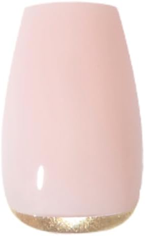 Short Round Press-On Nails - Milky Pink Blush | Salon-Quality & Reusable Fake Nails Kit with 12 Sizes