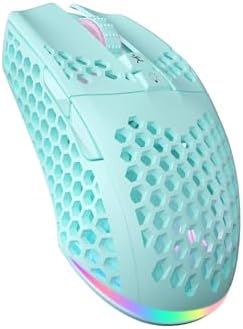 White Wireless Gaming Mouse, Tri-Mode BT5.1/Type-C/2.4G, 7 Programmable Buttons, RGB Light