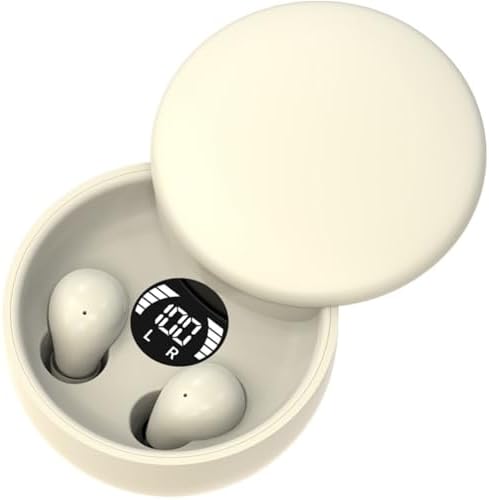 Digital Mini Invisible Bluetooth 5.4 Earbuds, Noise Cancelling Wireless Earphones with 8H Battery IPX6 Waterproof