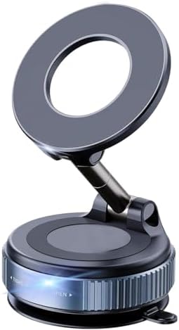 360° Vacuum Magnetic Phone Holder with Foldable Design for Car and Multi-Surface Use