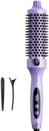 1.5 Inch Heated Round Brush with Ionic Technology, 5 Heat Settings for Blowout Look