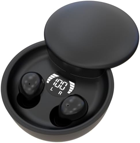 Digital Mini Invisible Bluetooth 5.4 Earbuds, Noise Cancelling Wireless Earphones with 8H Battery IPX6 Waterproof