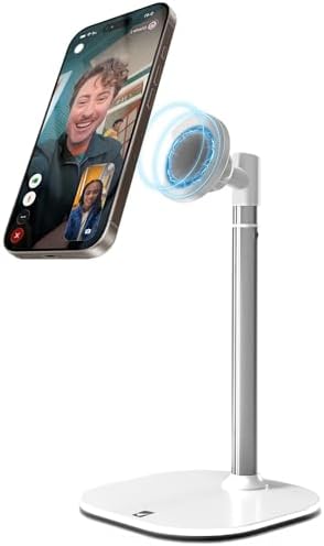 Adjustable Magnetic Phone Stand for Desk with 360° Rotation & Height Adjustment