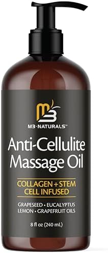 Firming Body Massage Oil with Collagen & Stem Cell - Smooths Cellulite & Improves Skin Texture - 8 Fl Oz