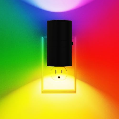 Dimmable LED Night Light with Dusk-to-Dawn Sensor, Adjustable Brightness, Soft White 3000K, 2-Pack