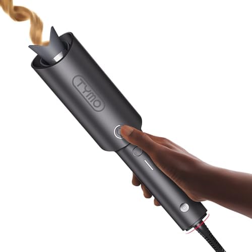 Automatic Rotating Curling Iron: 1 Inch Beach Waves Wand with 500M Ions & Anti-Scald
