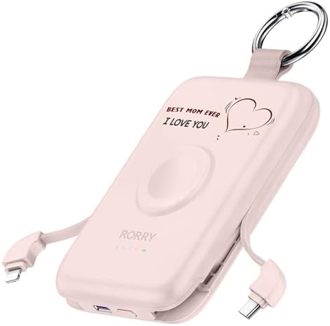 10000mAh PD 20W Fast Charging Power Bank with Built-in Cables for iPhone & Apple Watch