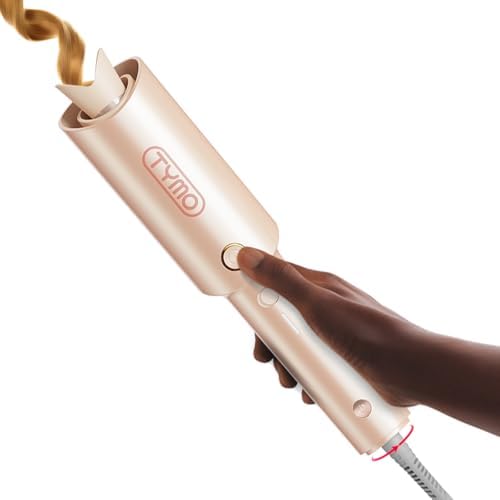 Automatic Rotating Curling Iron: 1 Inch Beach Waves Wand with 500M Ions & Anti-Scald