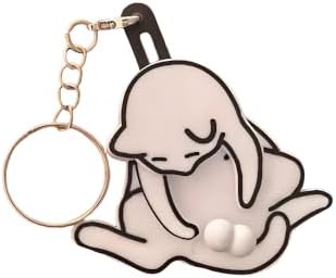Interactive Rotating Cat Keychain with Wiggling Eggs - Fun Fidget Toy for Bags & Keys