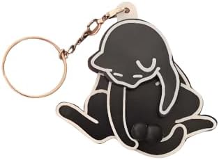 Interactive Rotating Cat Keychain with Wiggling Eggs - Fun Fidget Toy for Bags & Keys