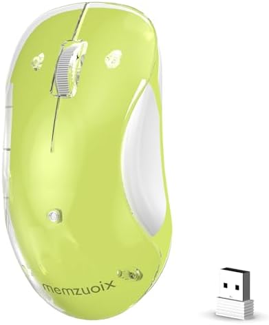Aesthetic Wireless Mouse with Customizable Covers & LED Mood Lighting - Rechargeable Ergonomic Design, 1200 DPI