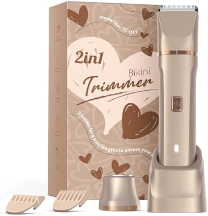 Painless Electric Bikini Trimmer for Women - Waterproof Cordless Shaver with Ceramic Blades & USB Charging