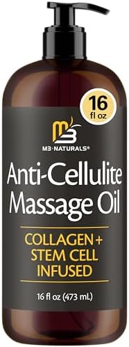Firming Body Massage Oil with Collagen & Stem Cell - Smooths Cellulite & Improves Skin Texture - 8 Fl Oz