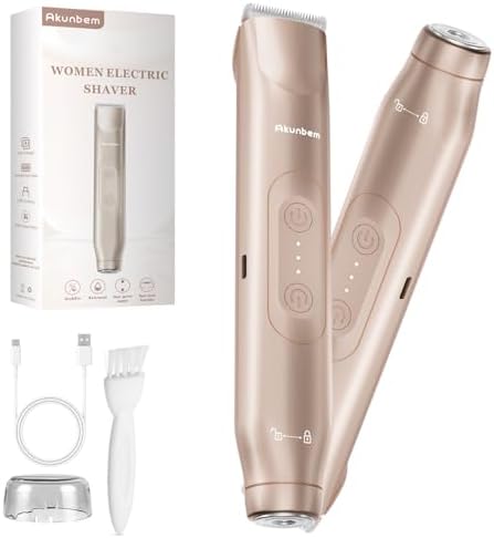 2-in-1 Electric Bikini Trimmer & Facial Hair Remover - IPX7 Waterproof Wet & Dry Use