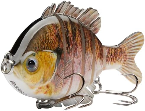 Multi-Jointed Panfish Bluegill Swimbait - 6-Segment Life-Like Bass Fishing Lure