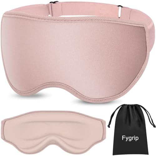 3D Contour Sleep Mask for Men & Women - 100% Pressure-Free & Light Blocking Eye Mask with Adjustable Strap for Side Sleepers