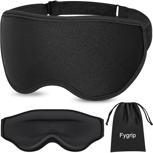 3D Contour Sleep Mask for Men & Women - 100% Pressure-Free & Light Blocking Eye Mask with Adjustable Strap for Side Sleepers