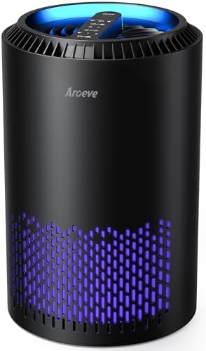 Air Purifier with 3-Layer Filter, Sleep Mode & Essential Oil Diffuser for Bedroom & Office