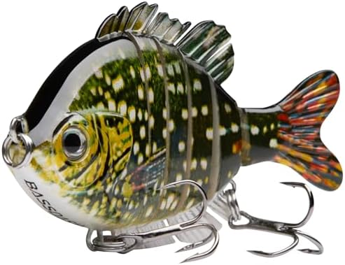 Multi-Jointed Panfish Bluegill Swimbait - 6-Segment Life-Like Bass Fishing Lure