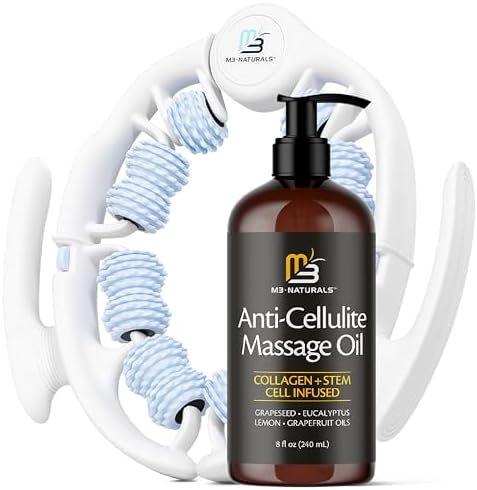 Firming Body Massage Oil with Collagen & Stem Cell - Smooths Cellulite & Improves Skin Texture - 8 Fl Oz