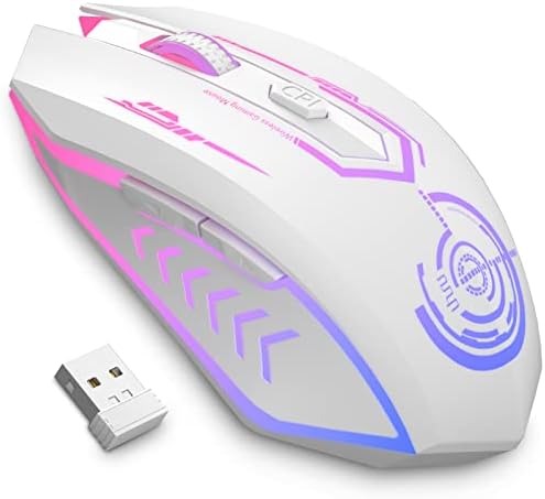 Rechargeable Wireless Gaming Mouse with 12000 DPI, 7 Programmable Buttons & RGB Lighting