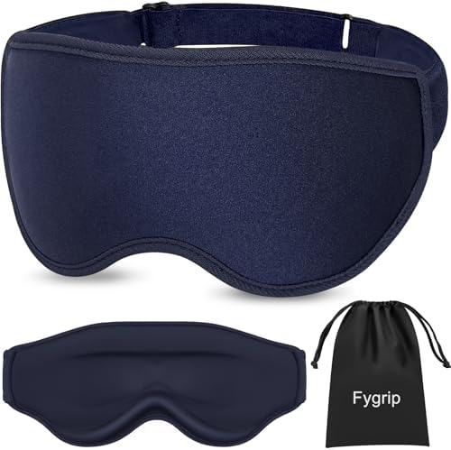 3D Contour Sleep Mask for Men & Women - 100% Pressure-Free & Light Blocking Eye Mask with Adjustable Strap for Side Sleepers