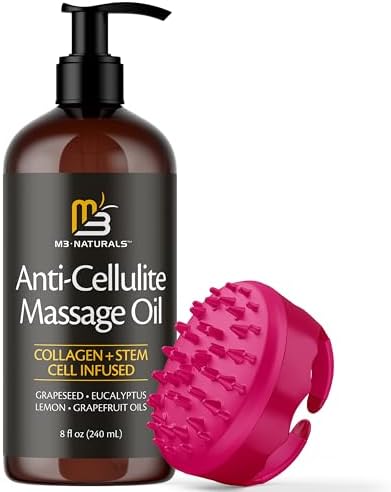 Firming Body Massage Oil with Collagen & Stem Cell - Smooths Cellulite & Improves Skin Texture - 8 Fl Oz