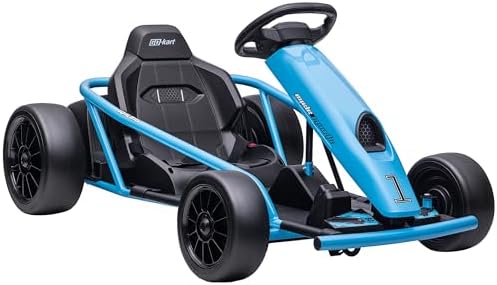24V Electric Go Kart for Kids 8-12, 8.1 MPH Drifting Car with Safety Features