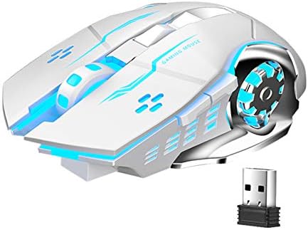 Silent Wireless Gaming Mouse with Rechargeable Battery & Adjustable DPI - Ergonomic Design for PC/Work
