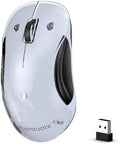 Aesthetic Wireless Mouse with Customizable Covers & LED Mood Lighting - Rechargeable Ergonomic Design, 1200 DPI