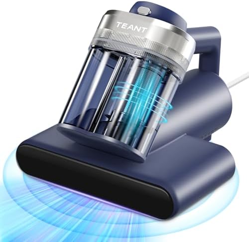 Mattress Vacuum Cleaner with UV-C Light, 16kPa Suction & 33000 RPM Tapping, HEPA Filter