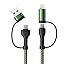4 in 1 Fast Charging Cable 60W 6FT Apple MFi Certified USB C to Lightning Cable Nylon Braided USB A/C to C/Lightning Multi iPhone Charger Cord for iPhone 17 16 15 14 13 Pro/iPad/Samsung/MacBook