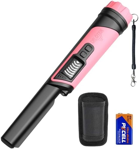 Waterproof Metal Detector Pinpointer with LCD Screen, 360° Detection & LED Light