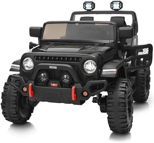 24V 2-Seater Kids Electric Ride-On Truck with Remote Control, 4x4 All-Terrain