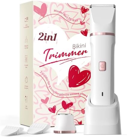 Painless Electric Bikini Trimmer for Women - Waterproof Cordless Shaver with Ceramic Blades & USB Charging