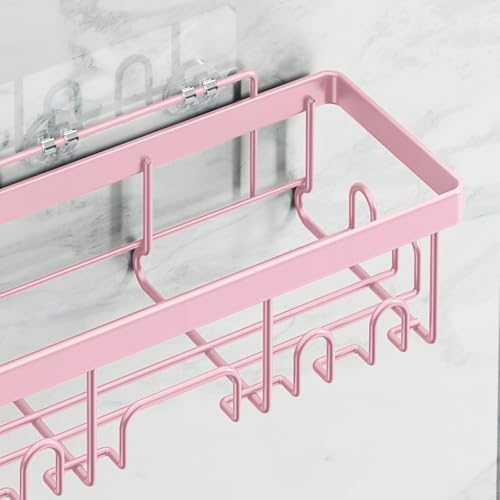 6-Pack Adhesive Shower Caddy Set - Rustproof Stainless Steel Bathroom Organizer & Storage