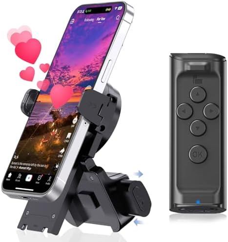Bluetooth Remote Control with Phone Stand for TikTok, E-Book Reading & Camera Shutter