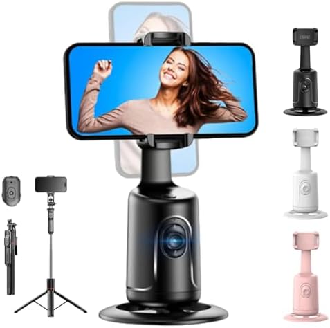 Smart AI Facial Recognition Phone Tripod with 360° Tracking, Gesture Control & Remote